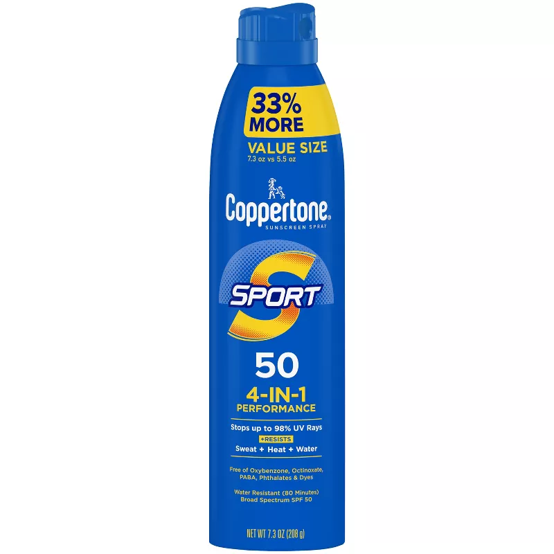 Coppertone Sport Sunscreen Spray - Spf 50 - 7.3oz Value Size