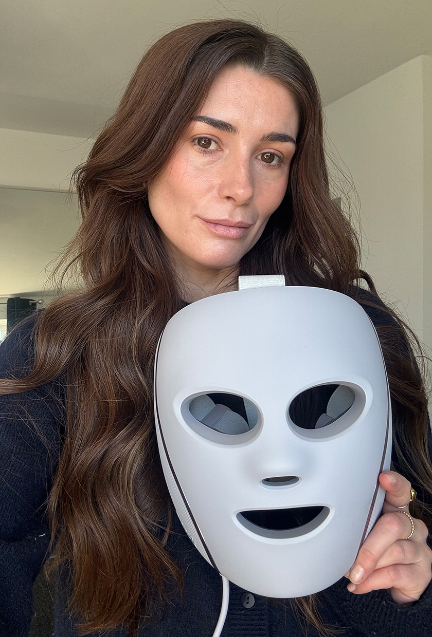 Eleanor testing the Shark Cryoglow LED Mask
