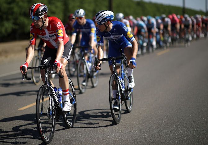 Deceuninck-QuickStep's Danish champion, Michael Morkov, leads the line at the 2019 Tour of California