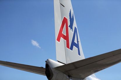 An American Airlines tail.