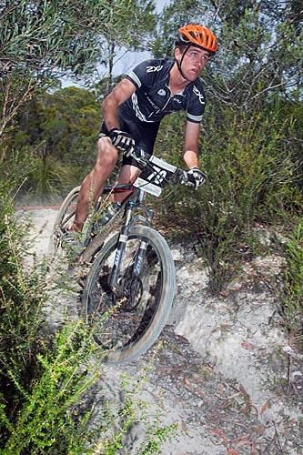 Aubrey Clark rides in the open men's division.