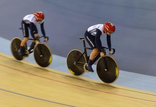 Great Britain's Victoria Pendleton and Jess Varnish committed a takeover violation in their semi-final round and the resulting relegation ended their bid for a team sprint medal.
