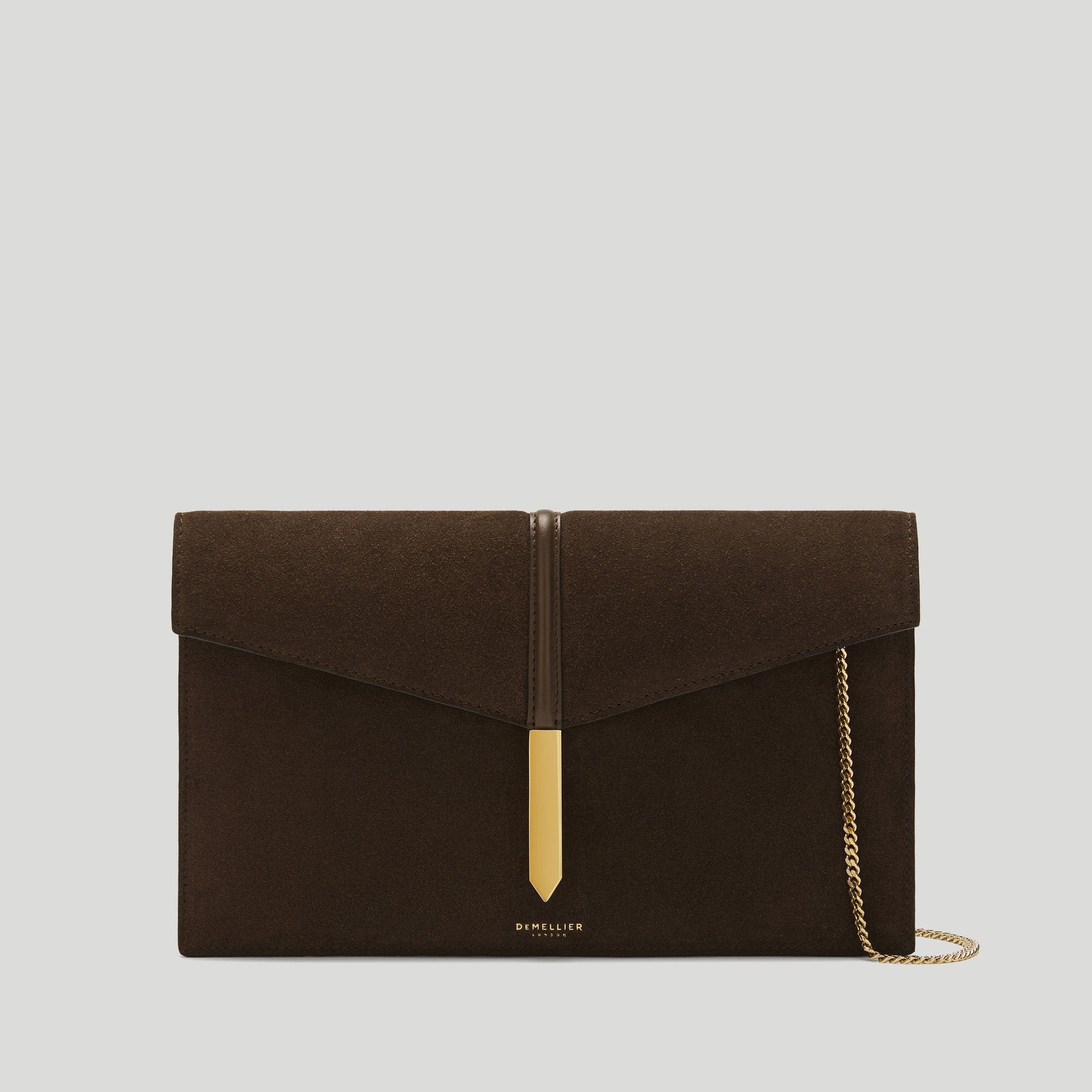 The Tokyo Clutch | Mocha Suede & Mocha Smooth | Demellier