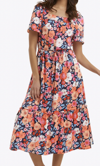 Maren Midi Dress in Wildflower Bouquet, $150 | Draper James