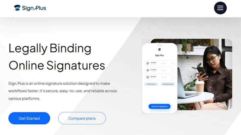 Sign.Plus website screenshot (February 2026).