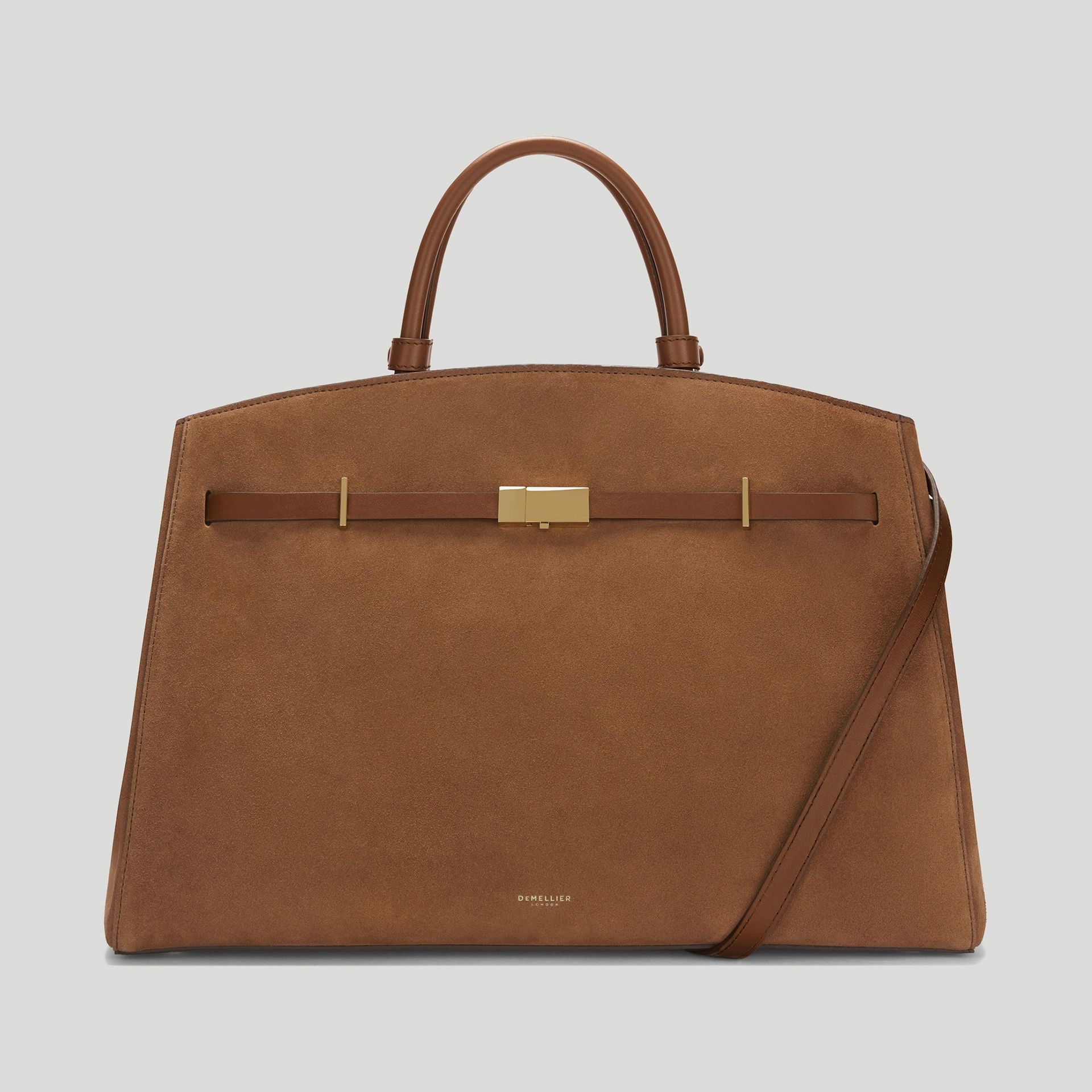 The Hudson | Deep Tan Suede & Tan Smooth | Demellier