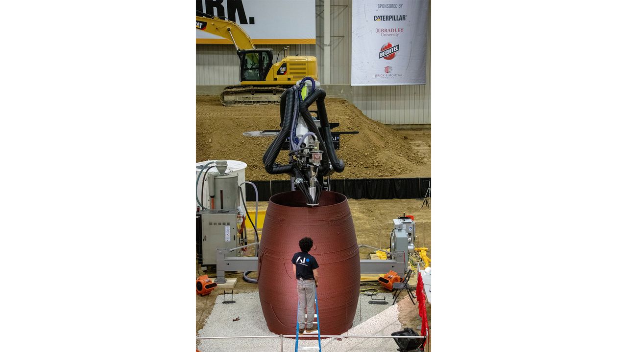 The winning 3D printed design for NASA's 3D-Printed Habitat Challenge final competition.