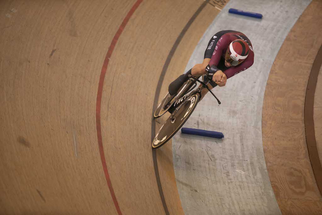 Alex Dowsett in Aquascalientes, Mexico during his UCI Hour Record attempt