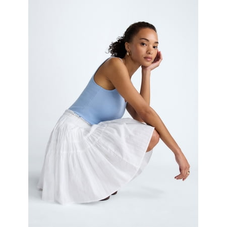 Scoop Women&amp;rsquo;s Tiered Cotton Skirt, Sizes Xs-4x