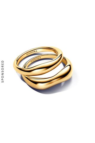 Pandora Organically Shaped Stacking Rings