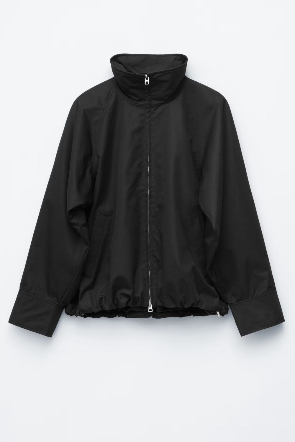 Zip-Up Twill Jacket