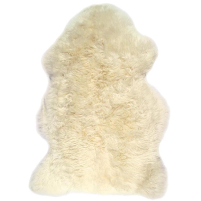cream sheepskin rug