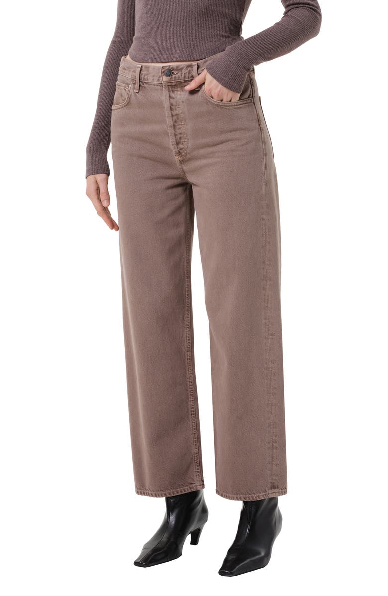 Ren High Waist Ankle Wide Leg Jeans