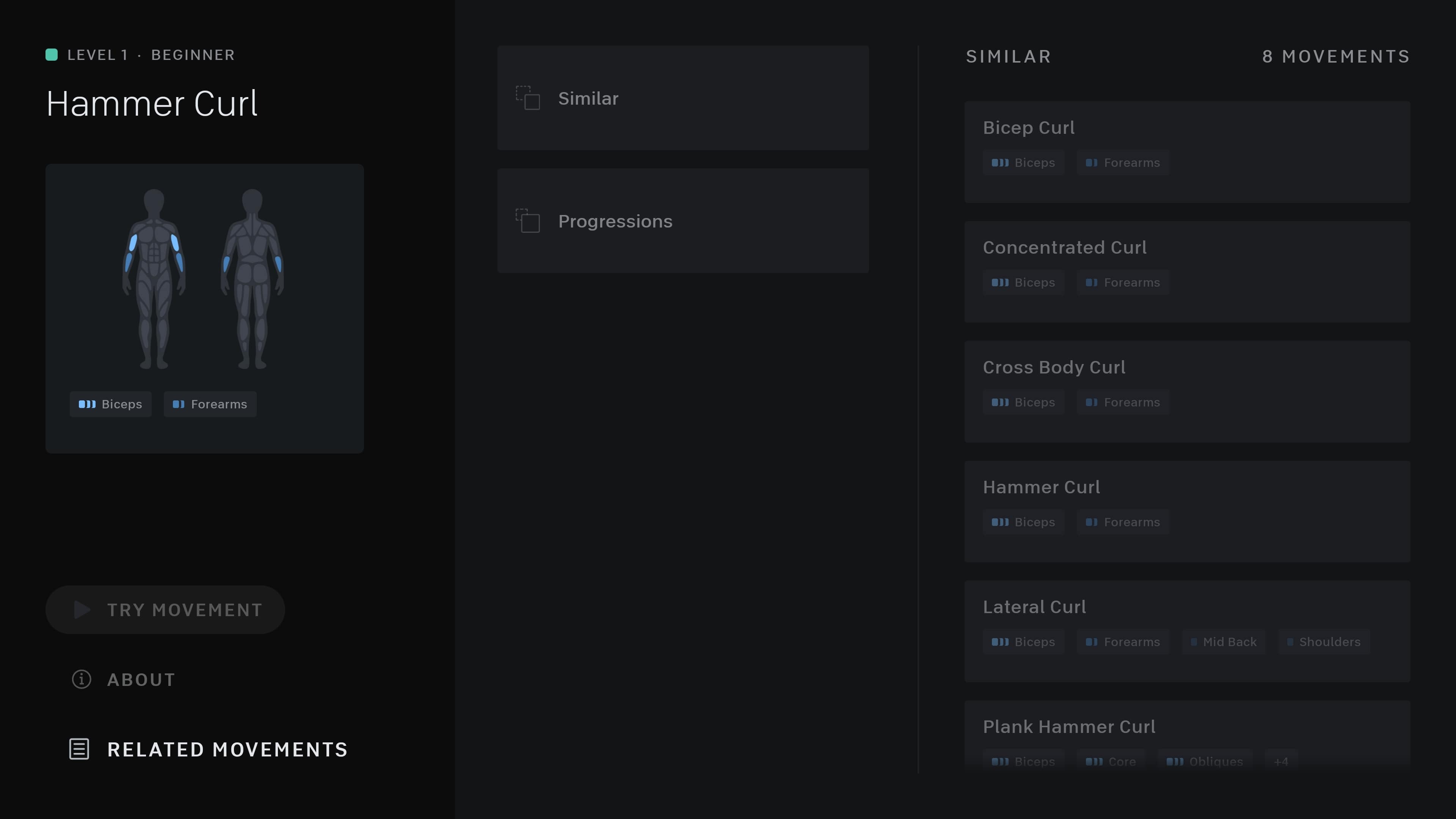 The Peloton Guide data interface