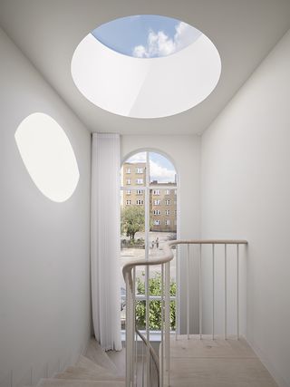 top lit staircase in Emmanuel House by Dominic McKenzie Architects