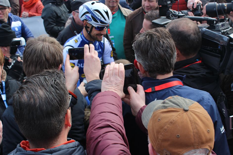 Tom Boonen was in demand this morning