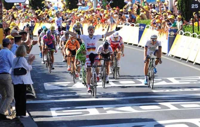 Andre Greipel (Lotto Belisol) was an emphatic winner.