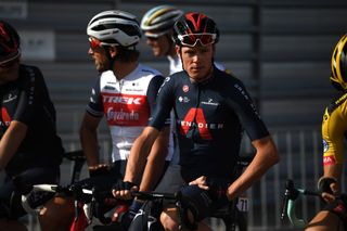 ALTO DE LA FARRAPONA LAGOS DE SOMIEDO SPAIN OCTOBER 31 Start Route Bike Detail view Villaviciosa Village Team Presentation during the 75th Tour of Spain 2020 Stage 11 a 170km stage from Villaviciosa to Alto de La Farrapona Lagos de Somiedo 1708m lavuelta LaVuelta20 La Vuelta on October 31 2020 in Alto de La Farrapona Lagos de Somiedo Spain Photo by David RamosGetty Images