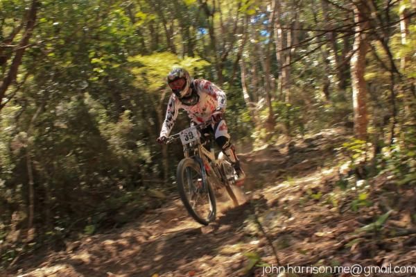 Justin Leov on his way to a win.