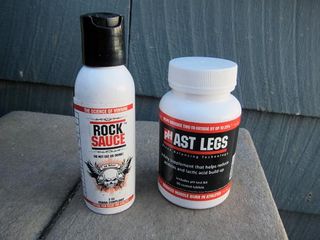 Rocktape's Rock Sauce is a concentrated analgesic to soothe aching muscles while pHast Legs will supposedly provide measureable improvements in muscle performance