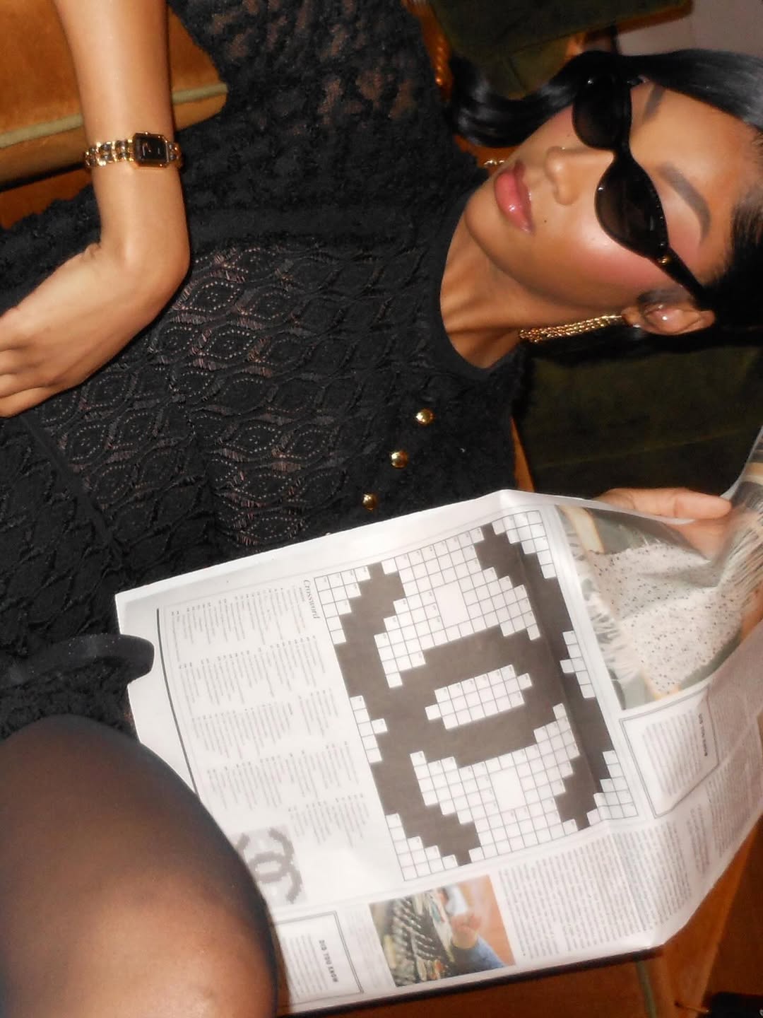 Angel Reese before the Chanel show