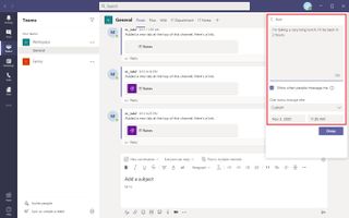 Microsoft Teams create custom status message