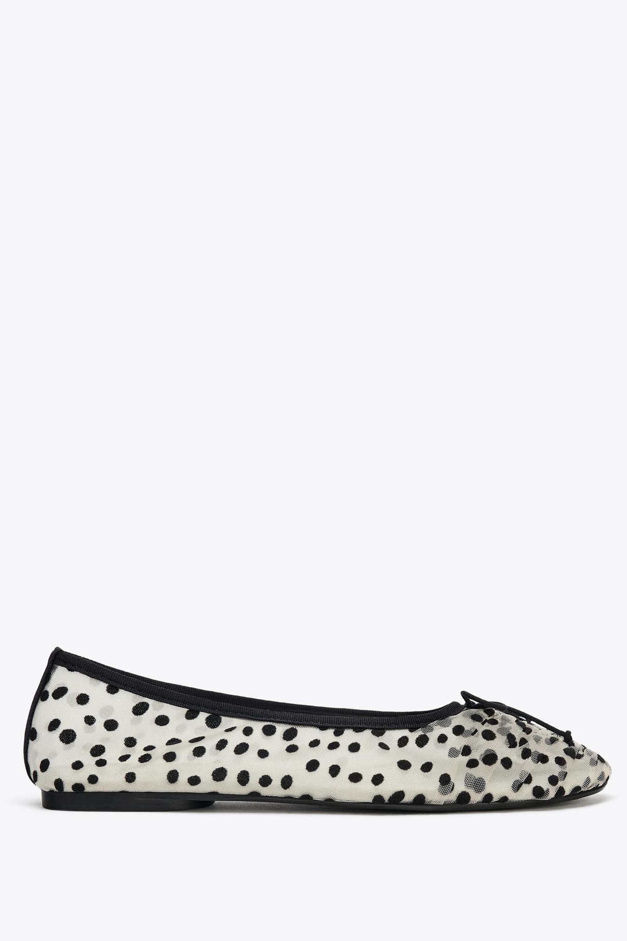 Zara , Mesh Ballet Flats With Bow