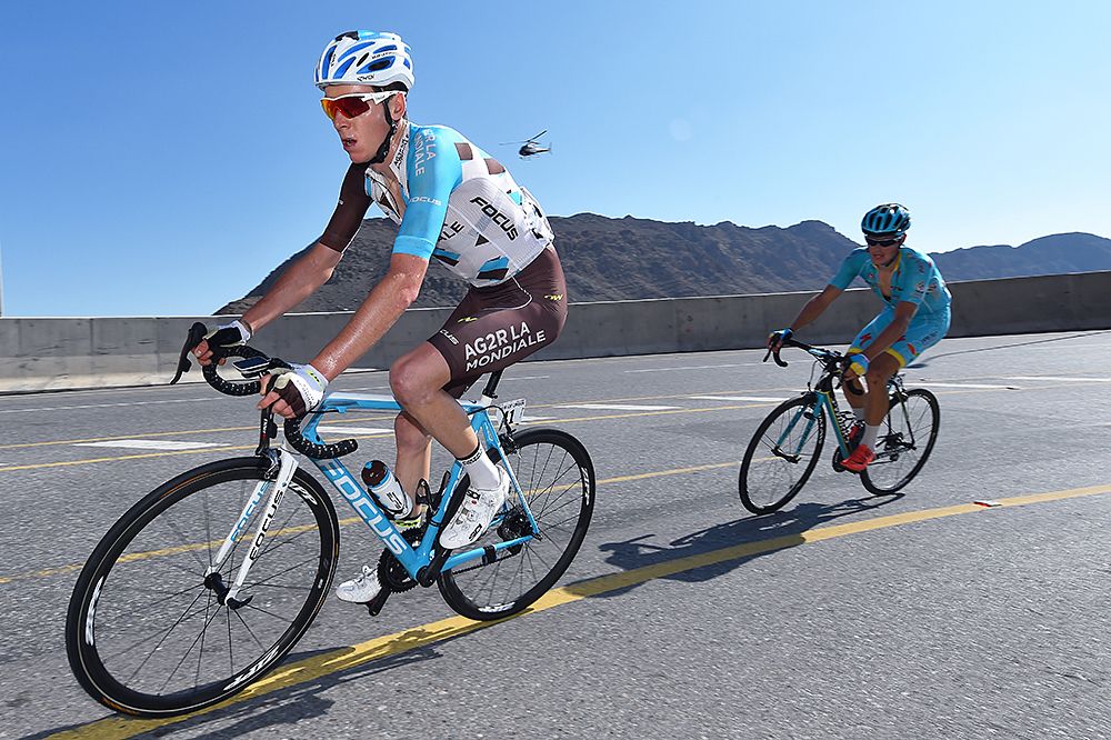 Romain Bardet (AG2R La Mondiale) and Vincenzo Nibali (Astana) on Green Mountain at Tour of Oman