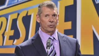 Vince McMahon attends a press conference to announce that WWE Wrestlemania 29 will be held at MetLife Stadium in 2013 at MetLife Stadium on February 16, 2012 in East Rutherford, New Jersey. (Photo by Michael N. Todaro/Getty Images)