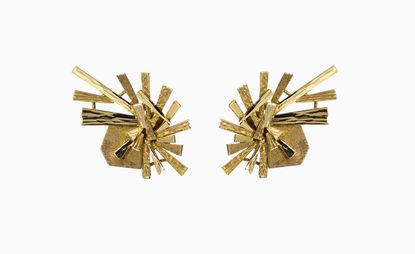 ’Spark’ cluster earrings in 18-ct yellow gold