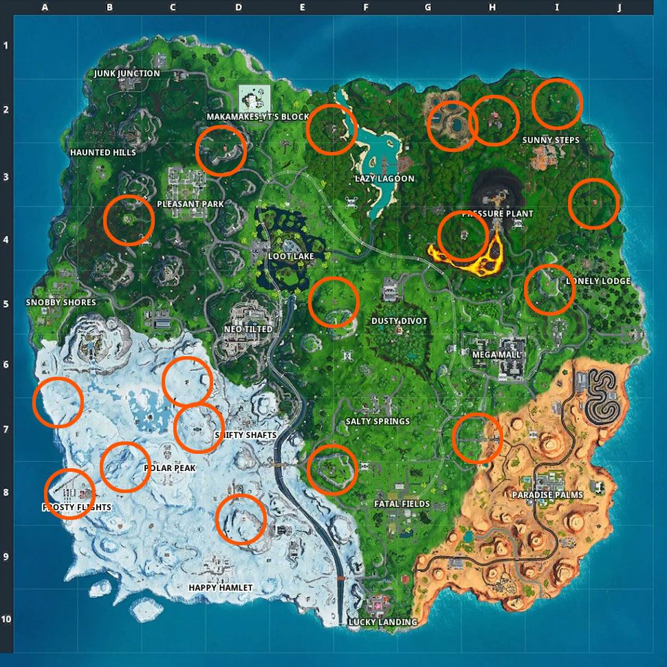 Fortnite Baller locations Where to find a Fortnite Baller and race