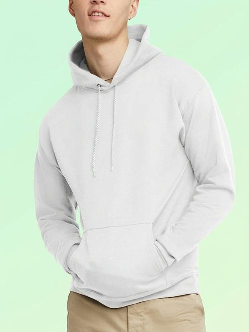 Hanes Men's Pullover Ecosmart Hooded Sweatshirt, White