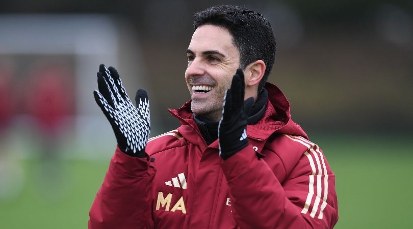 Arsenal manager Mikel Arteta at the club&#039;s training ground