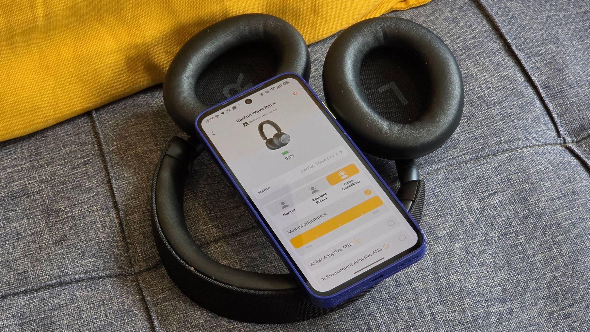 El Earfun Wave Pro X app