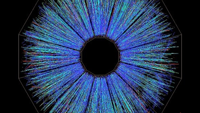 The debris or &quot;ash&quot; of quark gluon plasma created at the Brookhaven National Laboratory