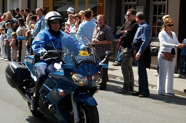 The French Gendarmerie is very experienced with the event and they clear the roads for the riders.
