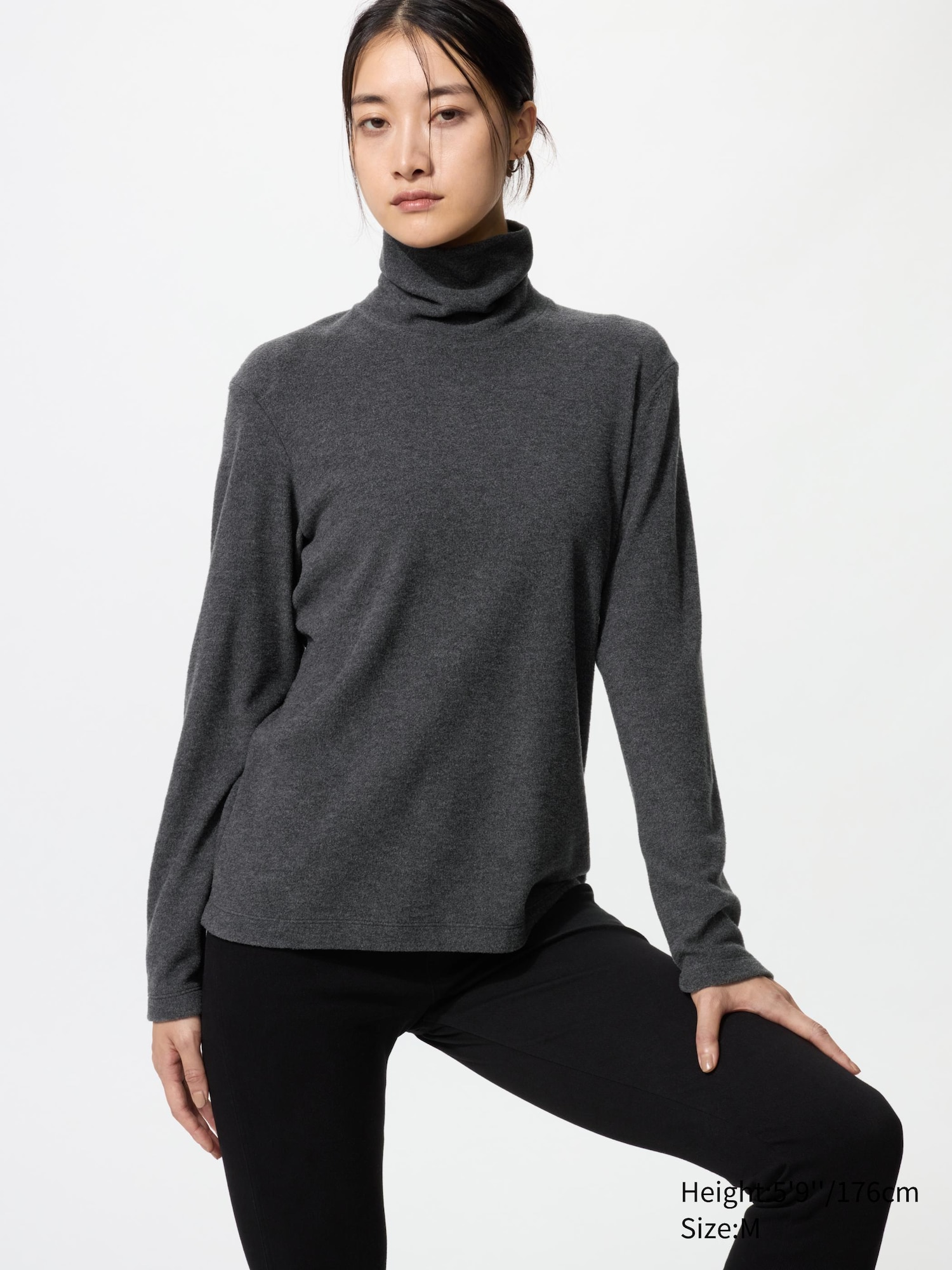 Heattech Fleece Turtleneck T-Shirt (long Sleeve)