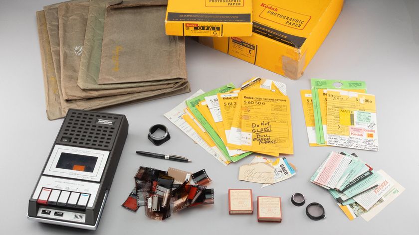 A photo of the Vivian Maier items being auctioned for charity