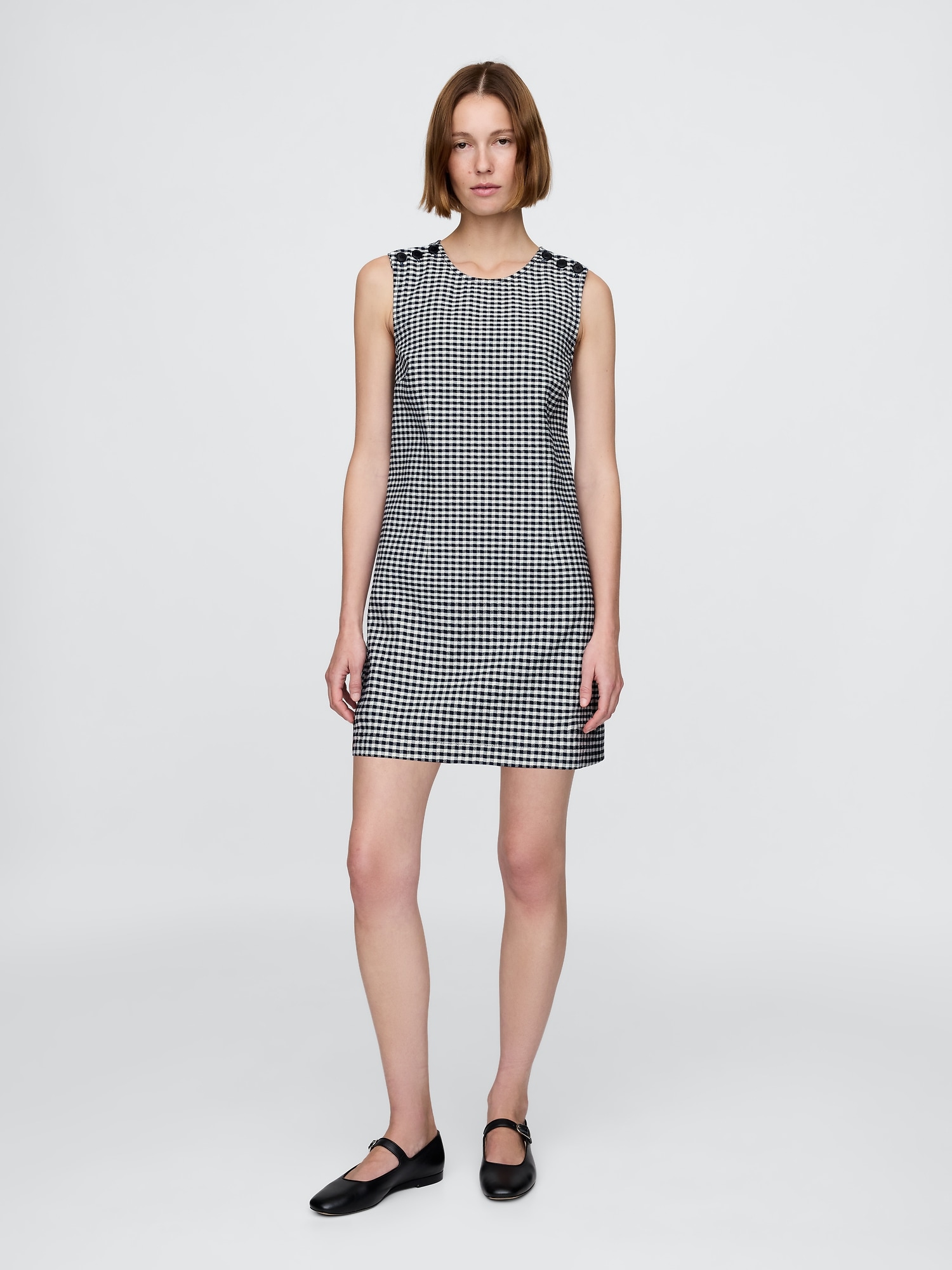 Gap × DÔen, Gingham Denim Mini Dress