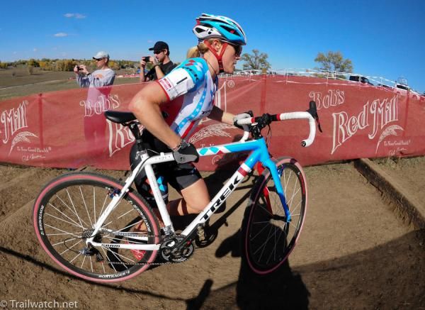 Katie Compton (Trek Cyclocross Collective) leading the race