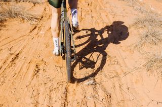 Gravel racing, pictured taken on the red dirt of Valley of Tears Texas