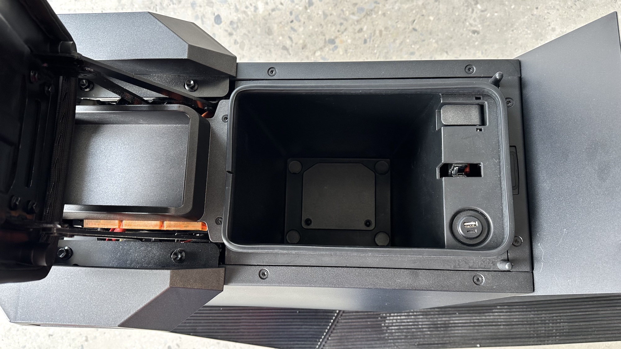 Infinite Machine P1 storage compartment