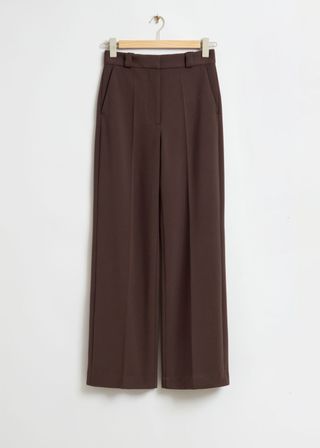 Wide Press-Crease Trousers