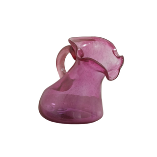 A pink recycled-glass jug