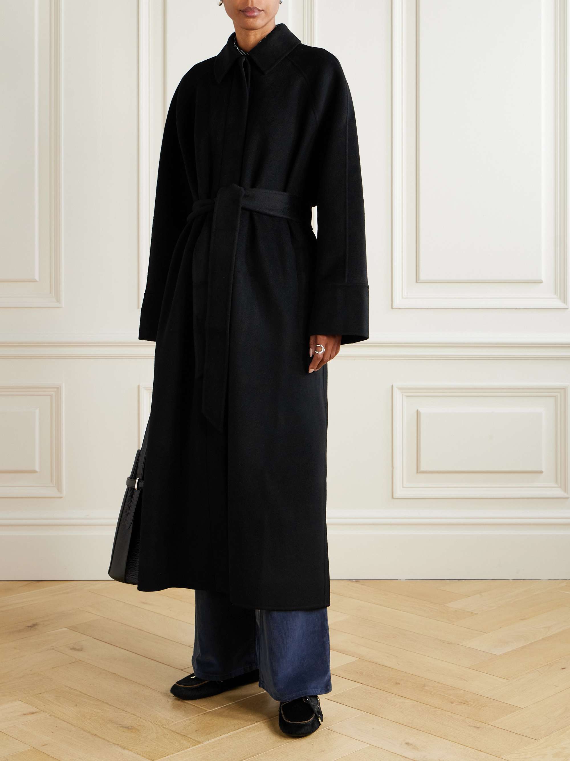 Yoonmi Belted Brushed Wool-Blend Coat