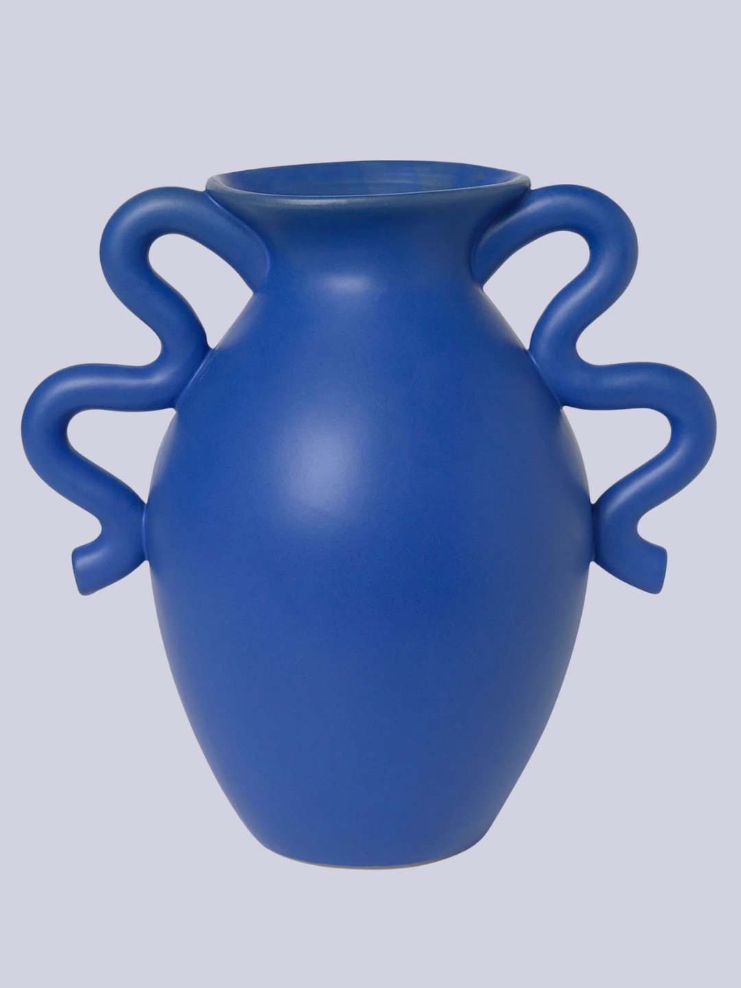 A cobalt blue vase