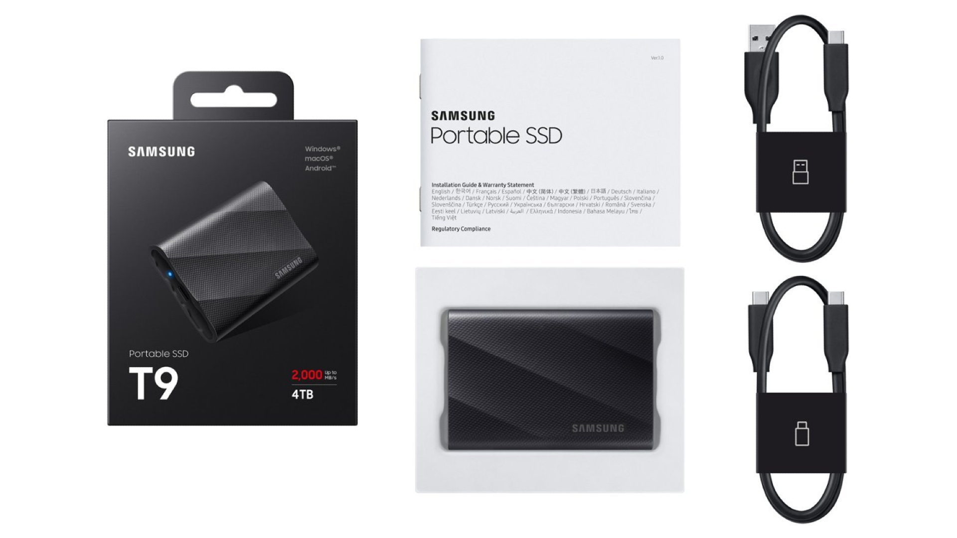 Bild der tragbaren SSD Samsung T9.