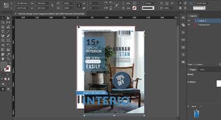 Editing a magazine cover in InDesign