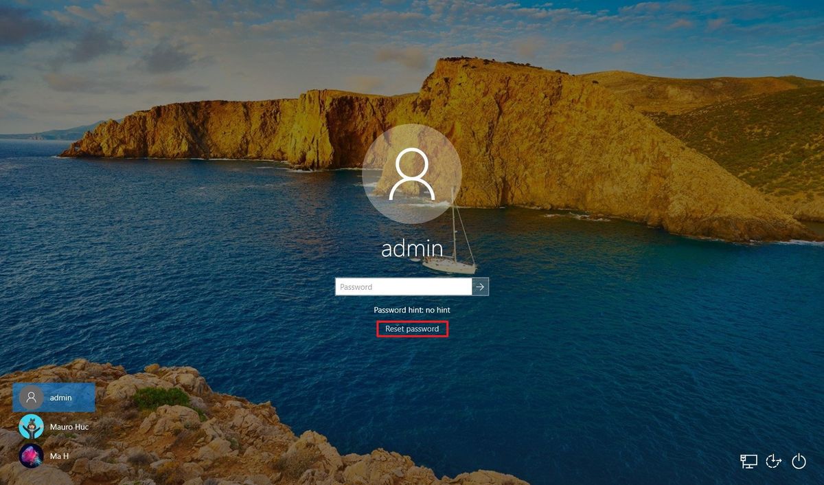 How to enable reset local account password on Windows 10 April 2018 ...