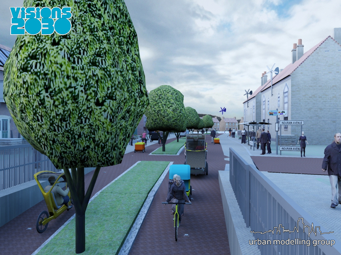 Cycle super-highway: with fuel shortages, work bikes and trikes are the road users de jour.